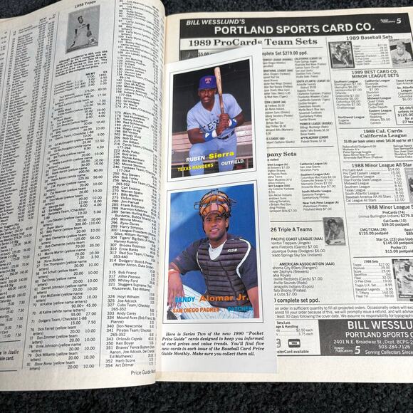 Baseball Card Price Guide Set of 4 Vintage Magazines w/ Card Inserts - 1998-1990 - Picture 15 of 16